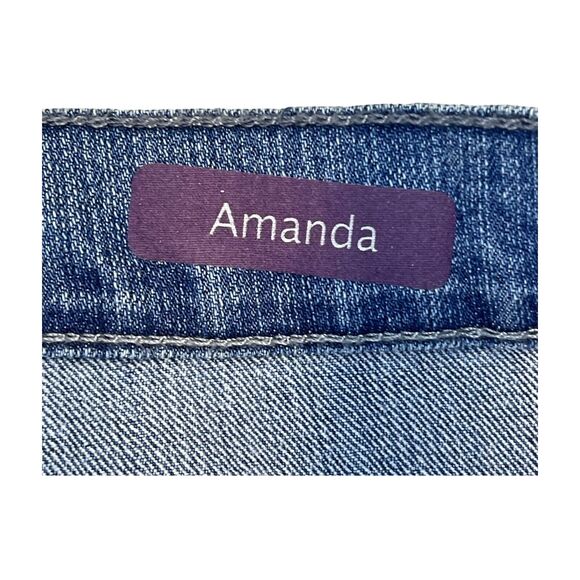 Gloria Vanderbilt Amanda Jeans Women's 18 Blue Stretch 5-Pockets Straight Leg - Picture 7 of 8